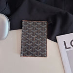 Elegant Goyardine Canvas Passport & Card Covers