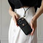 CALASSIC CELINE IPHONE CASE SINGLE CROSSBODY BLACK