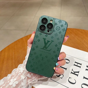 LUXURY LOUIS VUITTON FROSTED MATTE  CASE FOR IPHONE 16 15 14