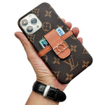 LV CANVAS LEATHER MONOGRAM SECURITY BUTTON FOR IPHONE