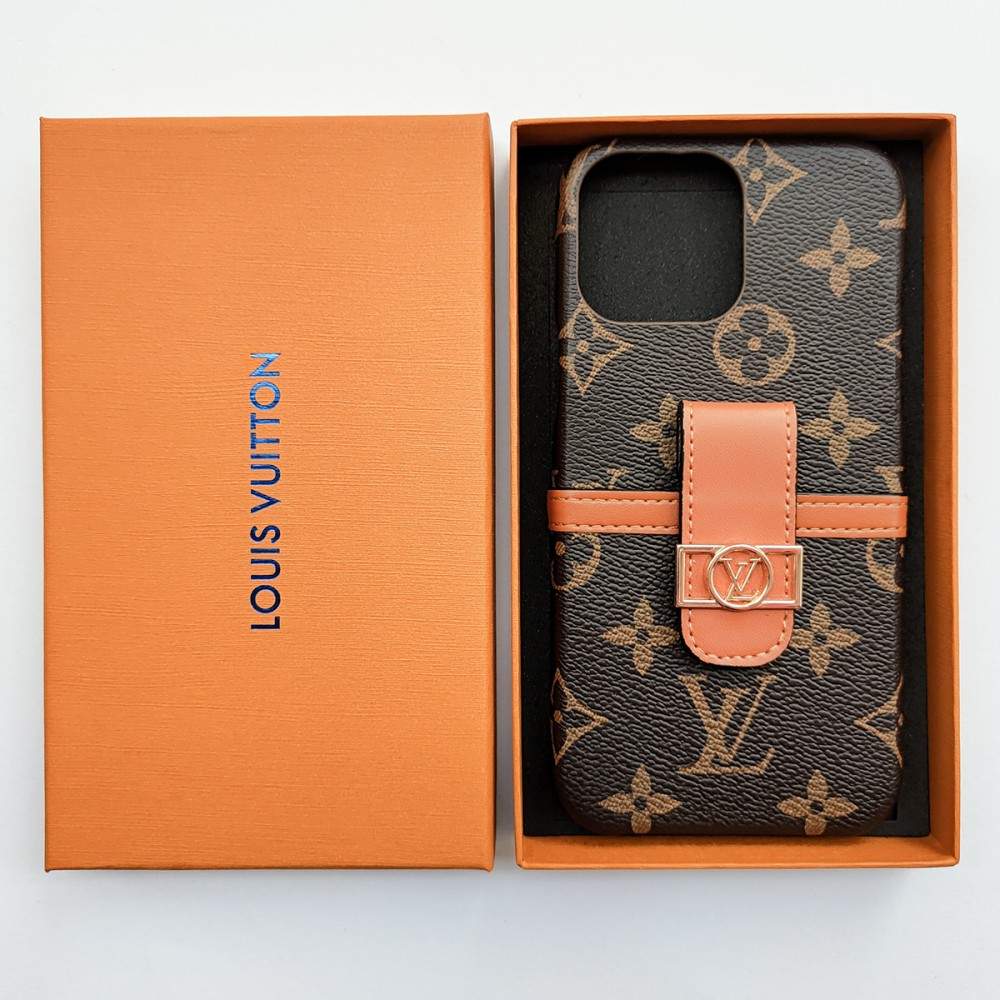 LV CANVAS LEATHER MONOGRAM SECURITY BUTTON FOR IPHONE