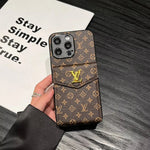 Luxury Card Holder Canvas Leather Apple iPhone Case Roxy New 2