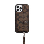 Coach Card Bag Leather Chain iPhone Case