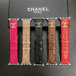 Chanel Gold Monogram 3D Embossed Leather Apple Watch Strap