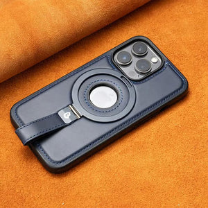 Full Coverage Shockproof Leather Magnetic Stand iPhone Case