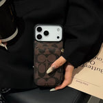 Luxury Leather Phone Case with Card Holder For iPhone 12-17