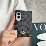 Luxury Coach Monogram Canvas Case for Samsung Galaxy Z Fold 3-8 Ultra