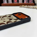Coach Signature Monogram Fabric iPhone Case – Luxury Design Phone Cover