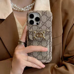 Iconic LV Monogram Canvas Back Card Holder Classic Gucci Ophidia GG Leather Apple iPhone Case Samsung Cover