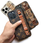 LUXURY LEATHER  WRIST BAND IPHONE CASE