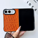 Luxury Dior Oblique Embossed iPhone Duo Case - Foldable Cover