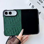 Luxury Dior Oblique Embossed iPhone Duo Case - Foldable Cover