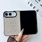 Luxury Dior Oblique Embossed iPhone Duo Case - Foldable Cover