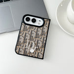 Luxury Dior Oblique Crystal Pearl iPhone Duo Case - Foldable Cover