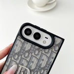 Luxury Dior Oblique Crystal Pearl iPhone Duo Case - Foldable Cover