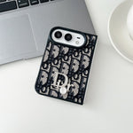 Luxury Dior Oblique Crystal Pearl iPhone Duo Case - Foldable Cover