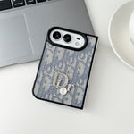 Luxury Dior Oblique Crystal Pearl iPhone Duo Case - Foldable Cover
