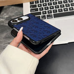 Luxury Dior Oblique Embossed Leather Foldable iPhone Duo Case