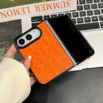Luxury Dior Oblique Embossed Leather Foldable iPhone Duo Case