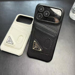 Prada Stylish Case With Card Holder For iPhone 17 / 16 / 15 / 14