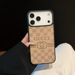 Gucci-Inspired GG Monogram Phone Case – Premium Leather Texture Slim Fit Bumper Case