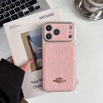 Luxury Coach Monogram Protective iPhone Case – Designer Leather Finish