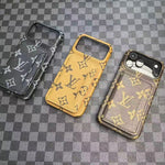 Monogram LV Leather Phone Case For iPhone 17 / 16 / 15 / 14