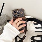 CROSSBODY CARD HOLDER LV MONOGRAM LEATHER APPLE PHONE CASE