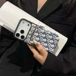 Dior Luxury iPhone Case Card Slot for iPhone 12-18 Pro & Pro Max