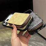Luxury Leather Phone Case with Card Holder For iPhone 12-17