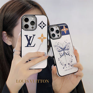 New LV leather Elegant Butterfly Totem Apple iPhone Cover