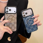 Designer Monogram MagSafe Case with Lens Rings For iPhone 13-18 Pro & Pro Max