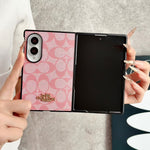 Luxury Coach Monogram Canvas Case for Samsung Galaxy Z Fold 3-8 Ultra
