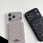 Luxury Coach Monogram Protective iPhone Case – Designer Leather Finish
