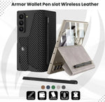 Armor Z Fold 6, 5, 4 Wallet, Pen slot, Leather Case