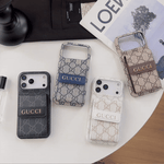 Stylish GG iPhone Case with Card Holder for iPhone 12-17
