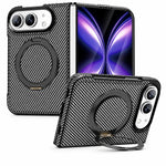 Carbon Fiber Magnetic Ring Stand Case for iPhone Duo