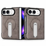 Leather Magnetic Ring Stand Case for iPhone Duo