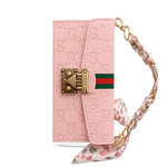 Leather Wallet with Scarf Strap For iPhone 12-18 Pro & Pro Max