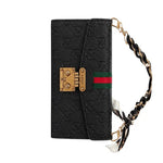 Leather Wallet with Scarf Strap For iPhone 12-18 Pro & Pro Max
