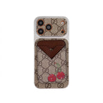 GG Style Phone case Magnet Card Holder for iPhone 13-17 Series