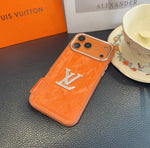 Premium Monogram Embossed Orange – Crystal Logo Edition