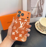 Luxury Orange with Reinforced Camera Case for iPhone 13-17