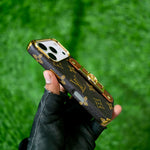 Louis Vuitton Style Monogram iPhone Case with Leather Strap for iPhone 12-17