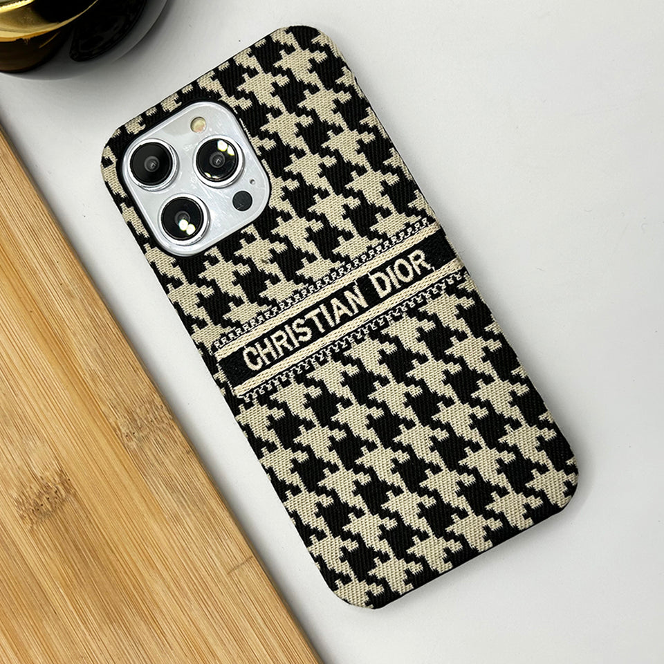 Luxury Brand Vertical Belt Stitched Case Cover For iPhone