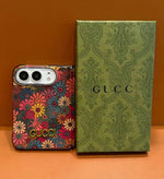Luxury GG Vintage Floral Butterfly iPhone Duo Case