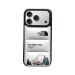 North Face Style Puffer Phone Case with Graphic for iPhone 12-18 Pro & Pro Max