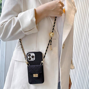 Luxury Purse iPhone Case With Crossbody Strap