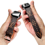 CLASSIC BROWN FLOWER LUXURY IWATCH STRAP