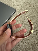 PINK LEATHER CANVAS LUXURY APPLE WATCH STRAP Roxy New 2